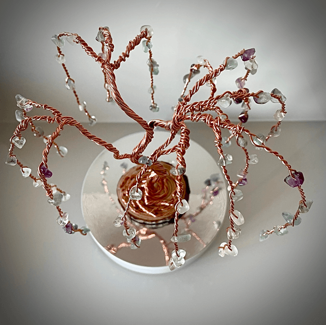Arbre Saule Fluorite Multicolore 